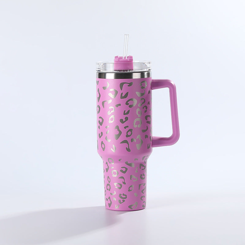 Wholesale Tumbler Leopard Print 40oz Stainless Steel Ice Bullies Cup